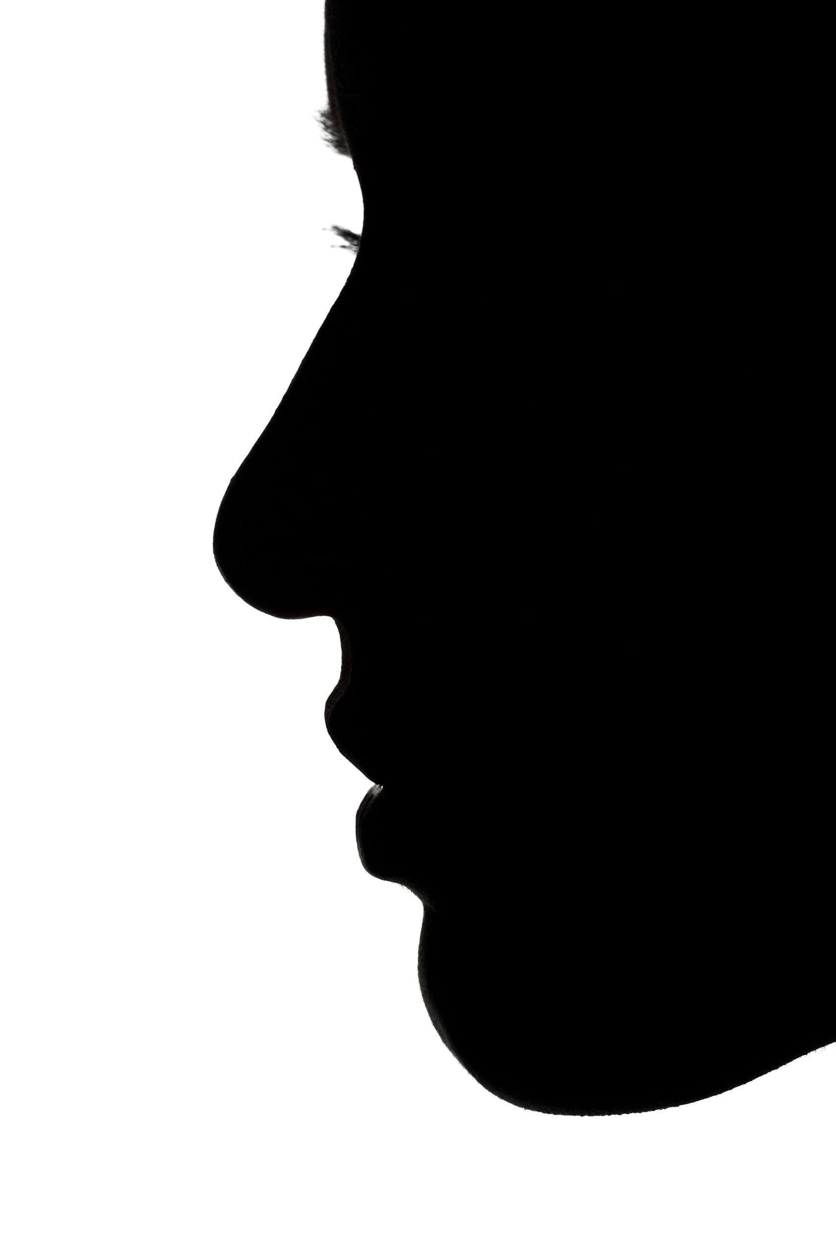 face silhouette black